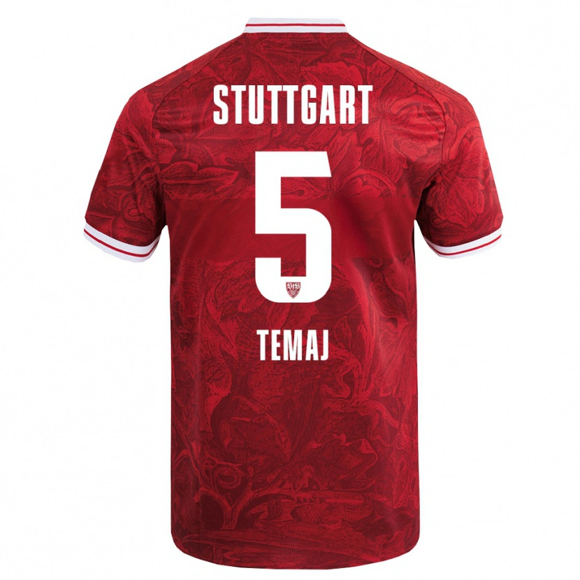 Danxen Dames Laureta Temaj #5 Rood Zwart Uitshirt Uittenue 2025/26 T-Shirt