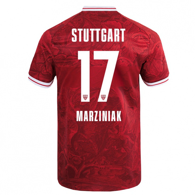 Danxen Dames Chiara Marziniak #17 Rood Zwart Uitshirt Uittenue 2025/26 T-Shirt