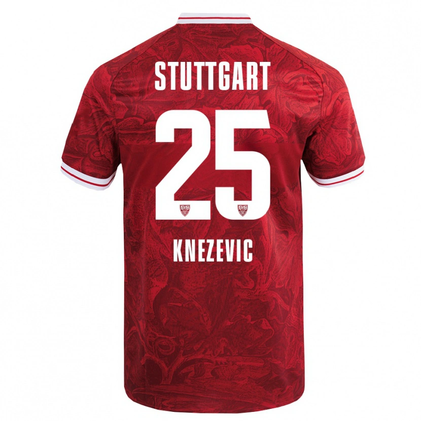 Danxen Dames Ivan Knezevic #25 Rood Zwart Uitshirt Uittenue 2025/26 T-Shirt