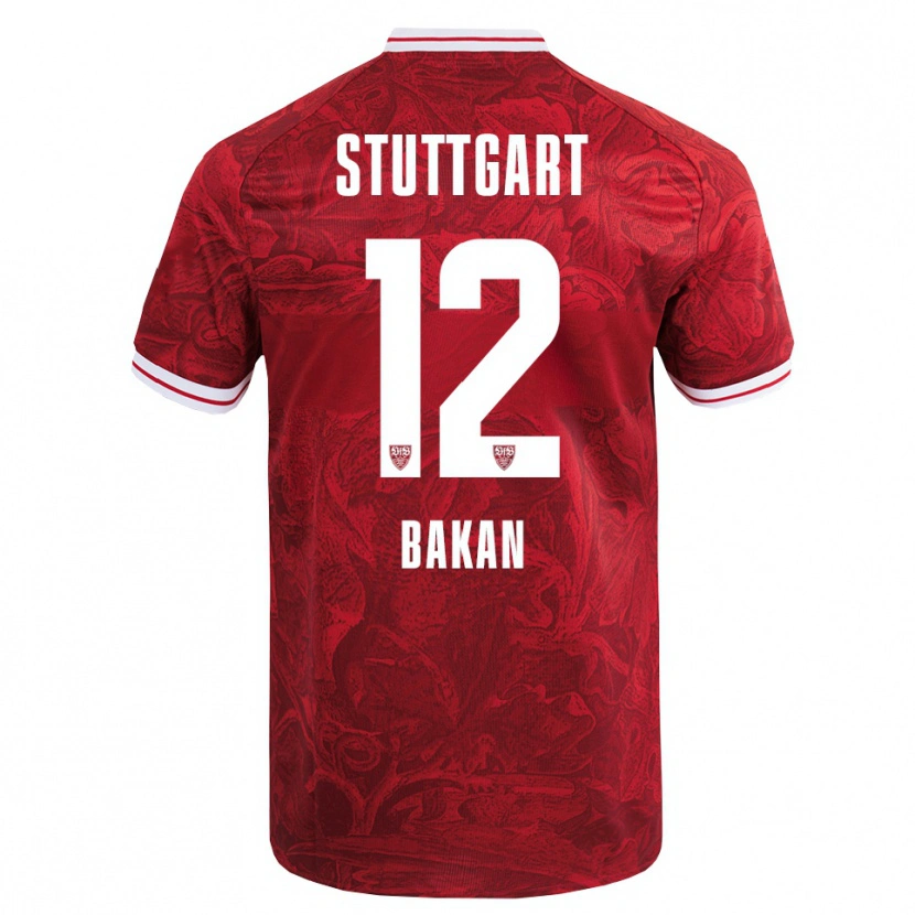 Danxen Dames Eren Bakan #12 Rood Zwart Uitshirt Uittenue 2025/26 T-Shirt