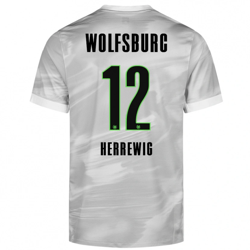 Danxen Dames Max Herrewig #12 Grijs Wit Uitshirt Uittenue 2025/26 T-Shirt