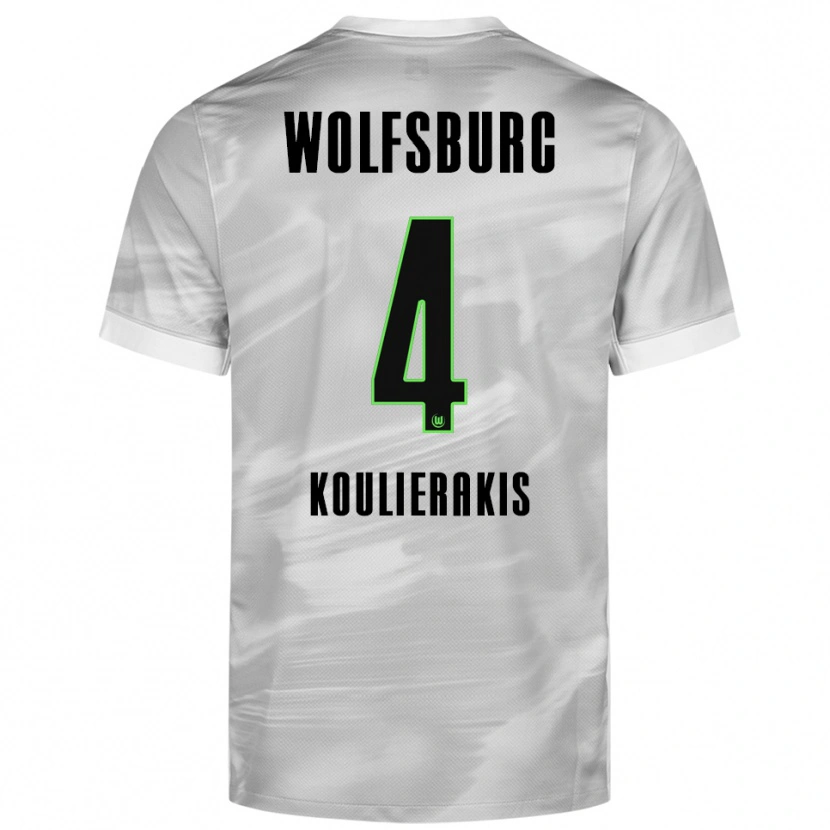 Danxen Dames Konstantinos Koulierakis #4 Grijs Wit Uitshirt Uittenue 2025/26 T-Shirt
