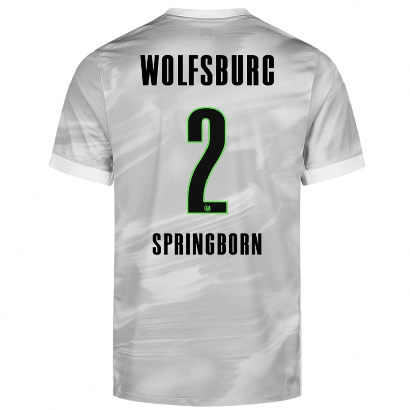 Danxen Dames Noah Springborn #2 Grijs Wit Uitshirt Uittenue 2025/26 T-Shirt