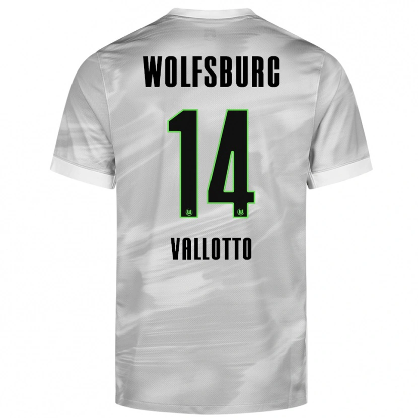 Danxen Dames Smilla Vallotto #14 Grijs Wit Uitshirt Uittenue 2025/26 T-Shirt