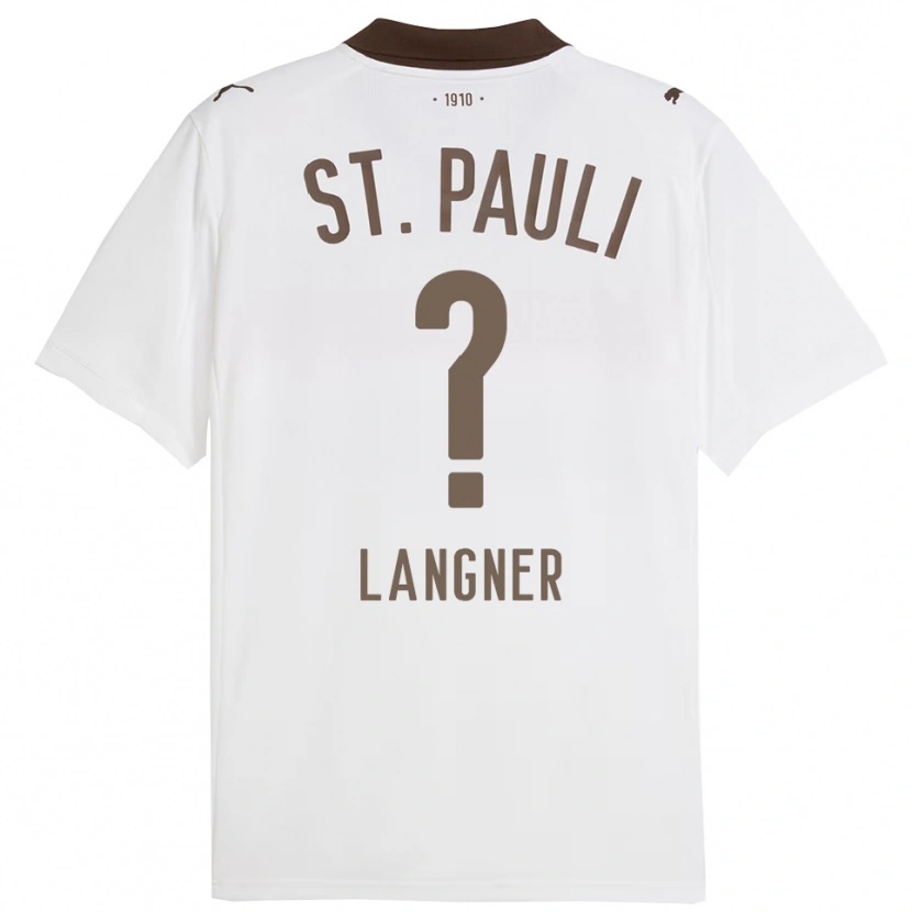 Danxen Dames Claas Langner #0 Wit Rood Uitshirt Uittenue 2025/26 T-Shirt