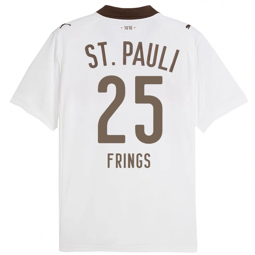 Danxen Dames Emma Frings #25 Wit Rood Uitshirt Uittenue 2025/26 T-Shirt