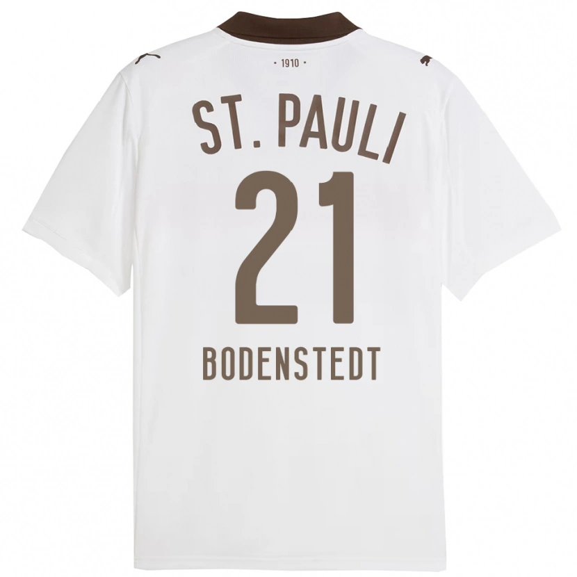 Danxen Dames Paula Bodenstedt #21 Wit Rood Uitshirt Uittenue 2025/26 T-Shirt