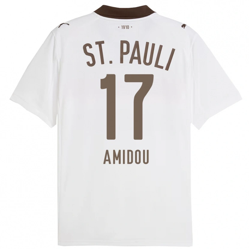 Danxen Dames Amir Amidou #17 Wit Rood Uitshirt Uittenue 2025/26 T-Shirt