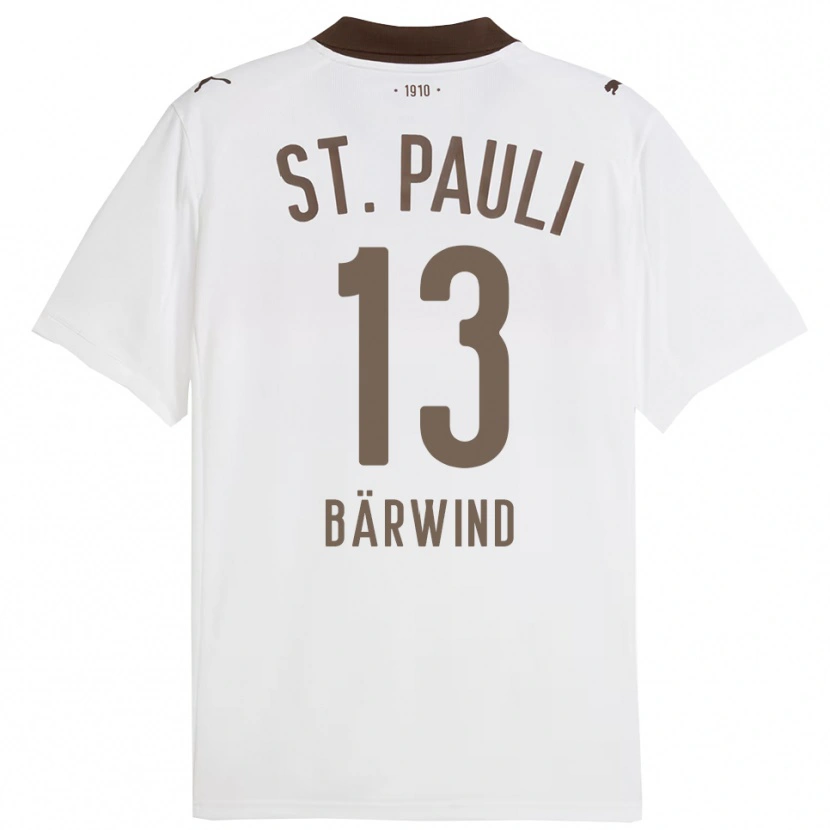 Danxen Dames Jonas Bärwind #13 Wit Rood Uitshirt Uittenue 2025/26 T-Shirt