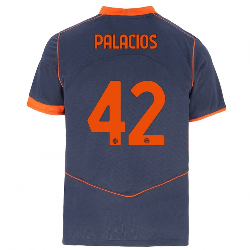 Danxen Dames Tomás Palacios #42 Grijs Oranje Thuisshirt Derde Tenue 2025/26 T-Shirt