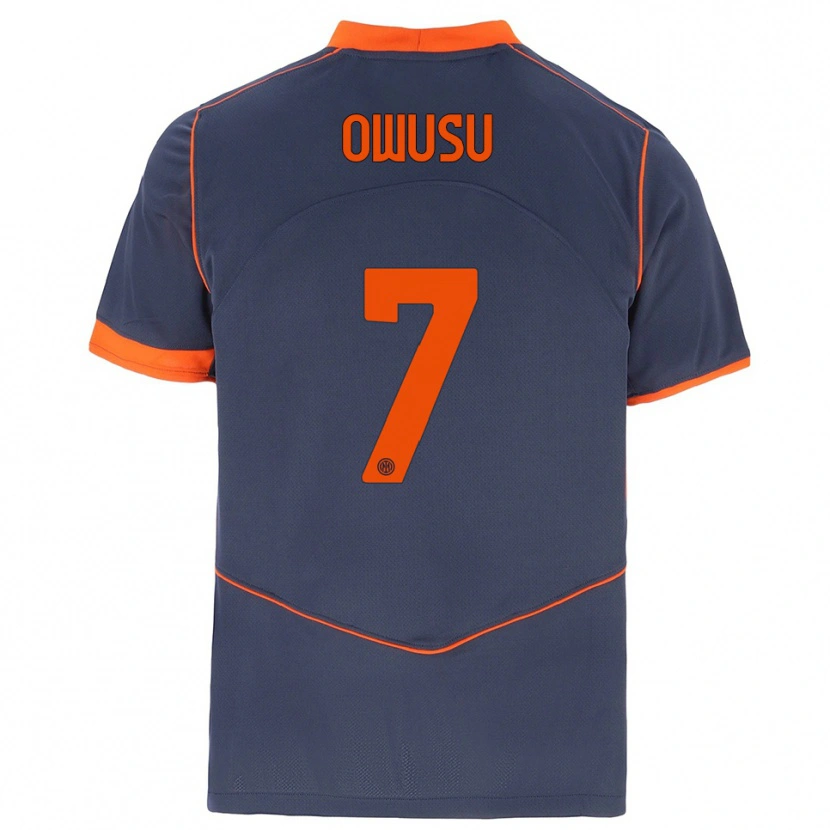 Danxen Dames Enoch Owusu #7 Grijs Oranje Thuisshirt Derde Tenue 2025/26 T-Shirt