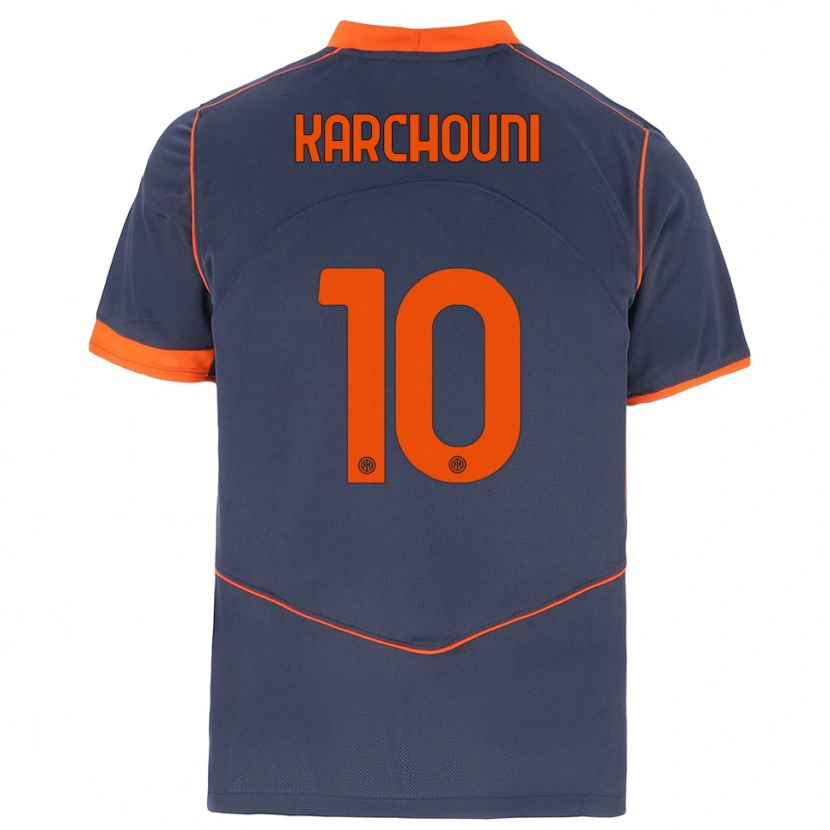 Danxen Dames Ghoutia Karchouni #10 Grijs Oranje Thuisshirt Derde Tenue 2025/26 T-Shirt