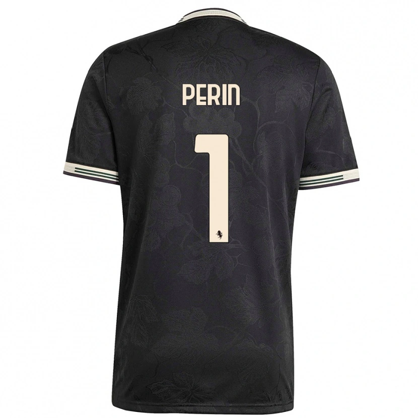 Danxen Dames Mattia Perin #1 Zwart Wit Groen Thuisshirt Derde Tenue 2025/26 T-Shirt