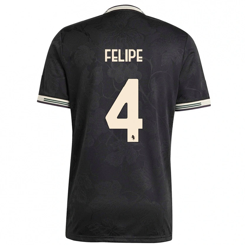Danxen Dames Pedro Felipe #4 Zwart Wit Groen Thuisshirt Derde Tenue 2025/26 T-Shirt