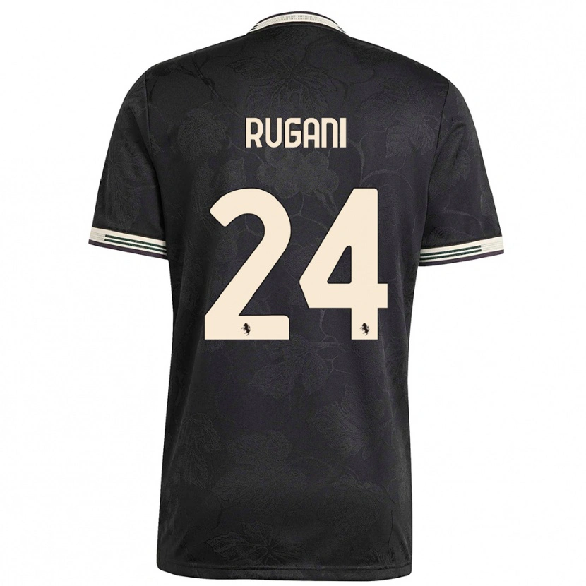 Danxen Dames Daniele Rugani #24 Zwart Wit Groen Thuisshirt Derde Tenue 2025/26 T-Shirt