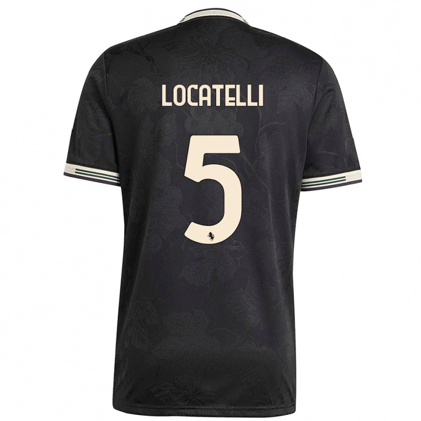 Danxen Dames Manuel Locatelli #5 Zwart Wit Groen Thuisshirt Derde Tenue 2025/26 T-Shirt