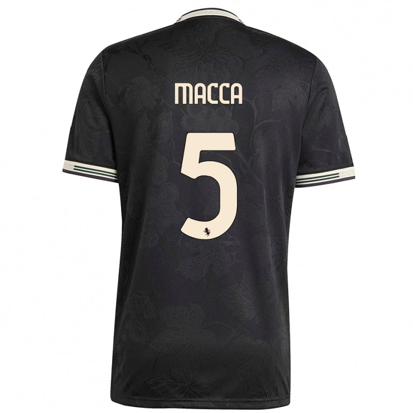 Danxen Dames Federico Macca #5 Zwart Wit Groen Thuisshirt Derde Tenue 2025/26 T-Shirt