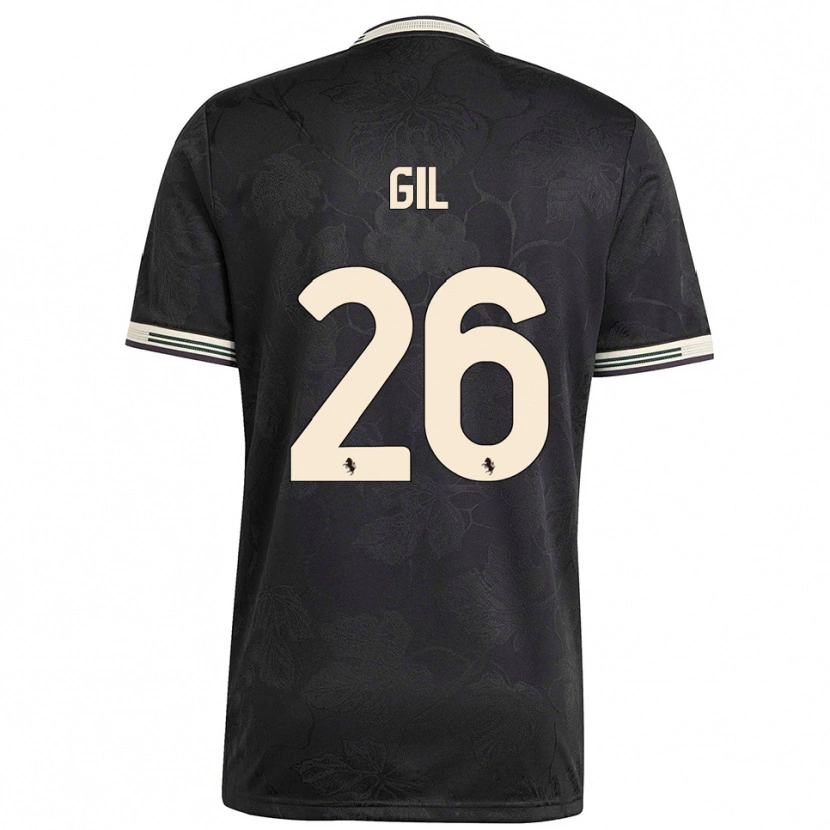 Danxen Dames Javier Gil #26 Zwart Wit Groen Thuisshirt Derde Tenue 2025/26 T-Shirt