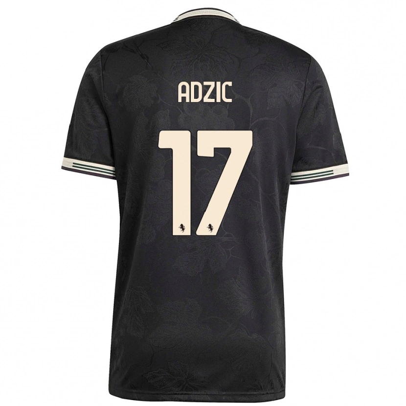 Danxen Dames Vasilije Adžić #17 Zwart Wit Groen Thuisshirt Derde Tenue 2025/26 T-Shirt