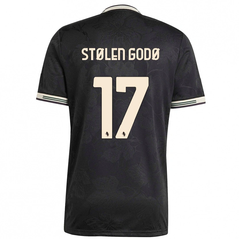 Danxen Dames Emma Stølen Godø #17 Zwart Wit Groen Thuisshirt Derde Tenue 2025/26 T-Shirt
