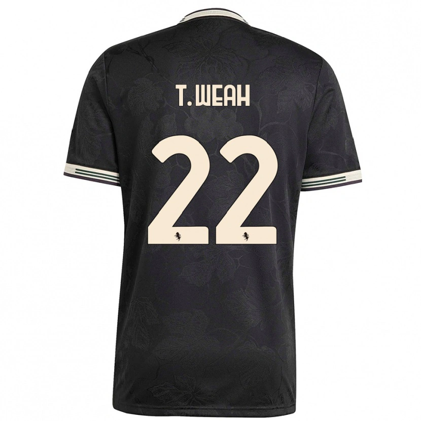Danxen Dames Timothy Weah #22 Zwart Wit Groen Thuisshirt Derde Tenue 2025/26 T-Shirt