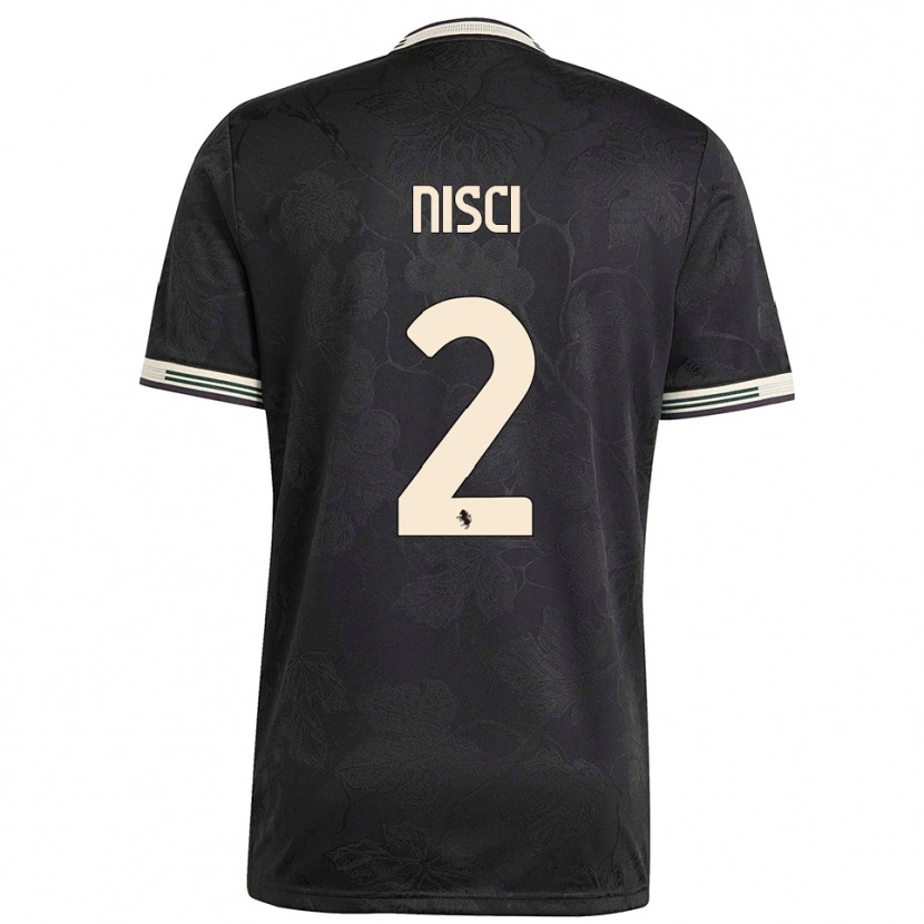 Danxen Dames Alessandro Nisci #2 Zwart Wit Groen Thuisshirt Derde Tenue 2025/26 T-Shirt