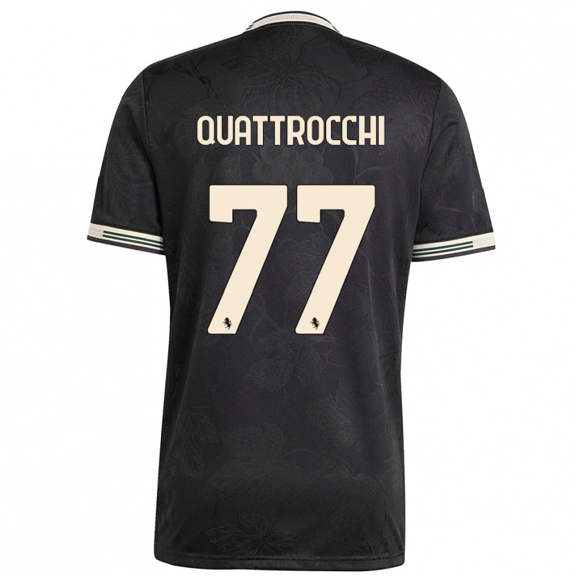 Danxen Dames Juan Ignacio Quattrocchi #77 Zwart Wit Groen Thuisshirt Derde Tenue 2025/26 T-Shirt
