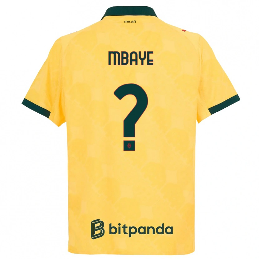 Danxen Dames Astin Mbaye #0 Geel Zwart Thuisshirt Derde Tenue 2025/26 T-Shirt