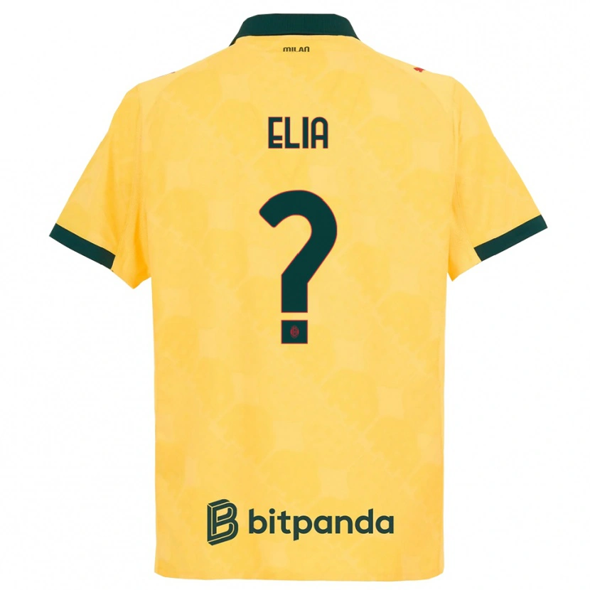 Danxen Dames Emanuele Elia #0 Geel Zwart Thuisshirt Derde Tenue 2025/26 T-Shirt