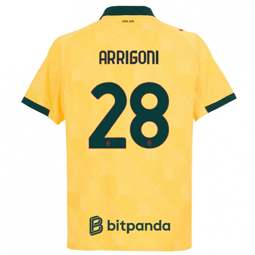 Danxen Dames Giorgia Arrigoni #28 Geel Zwart Thuisshirt Derde Tenue 2025/26 T-Shirt