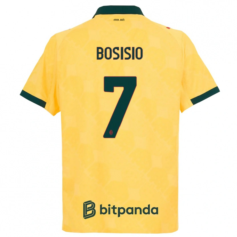 Danxen Dames Josuè Bosisio #7 Geel Zwart Thuisshirt Derde Tenue 2025/26 T-Shirt