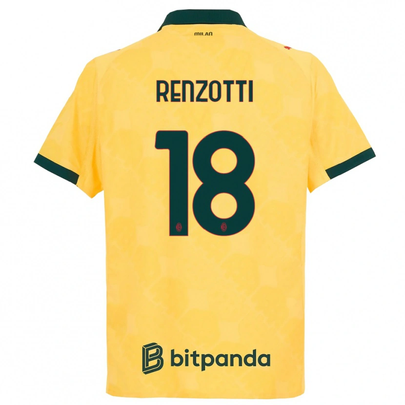 Danxen Dames Monica Renzotti #18 Geel Zwart Thuisshirt Derde Tenue 2025/26 T-Shirt