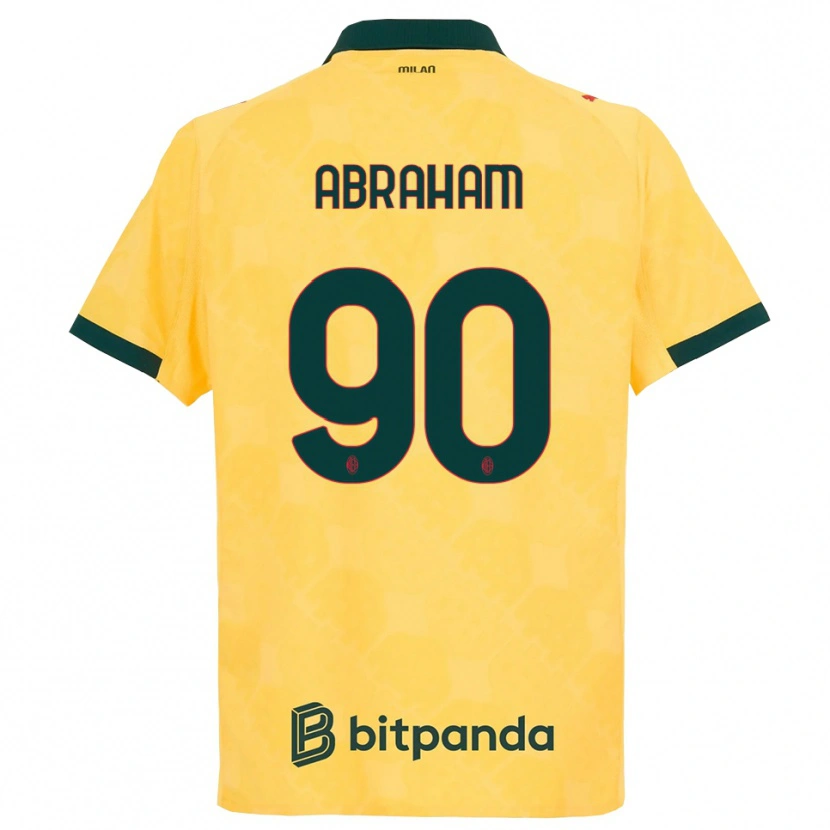Danxen Dames Tammy Abraham #90 Geel Zwart Thuisshirt Derde Tenue 2025/26 T-Shirt