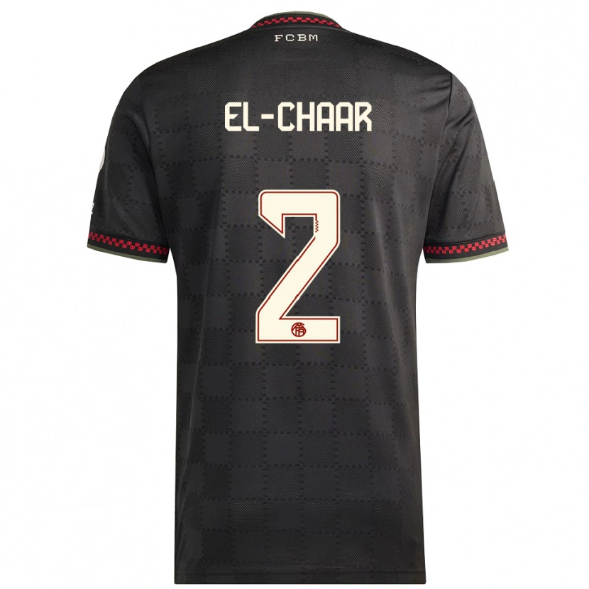 Danxen Dames Adam El-Chaar #2 Zwart Wit Thuisshirt Derde Tenue 2025/26 T-Shirt