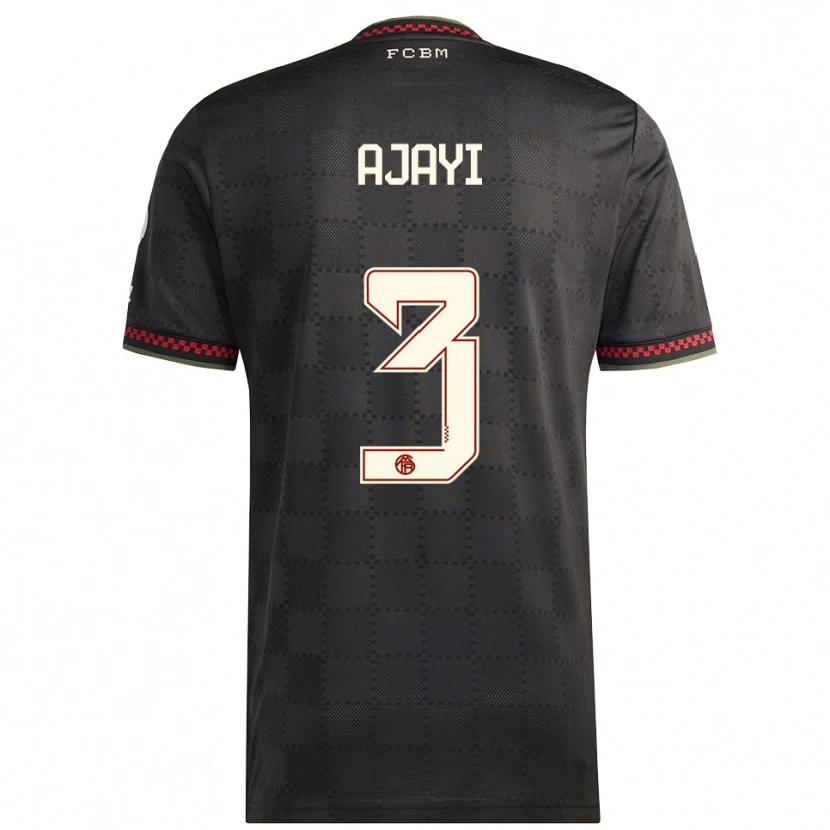 Danxen Dames Richard Ajayi #3 Zwart Wit Thuisshirt Derde Tenue 2025/26 T-Shirt