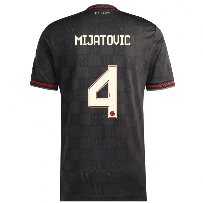Danxen Dames Roko Mijatovic #4 Zwart Wit Thuisshirt Derde Tenue 2025/26 T-Shirt