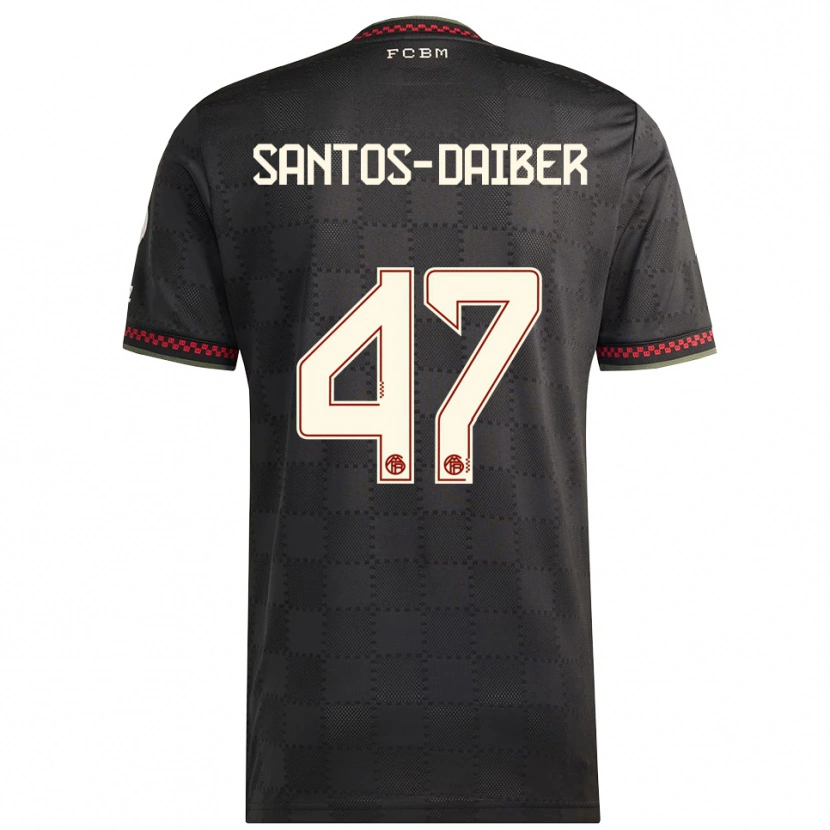 Danxen Dames David Santos Daiber #47 Zwart Wit Thuisshirt Derde Tenue 2025/26 T-Shirt