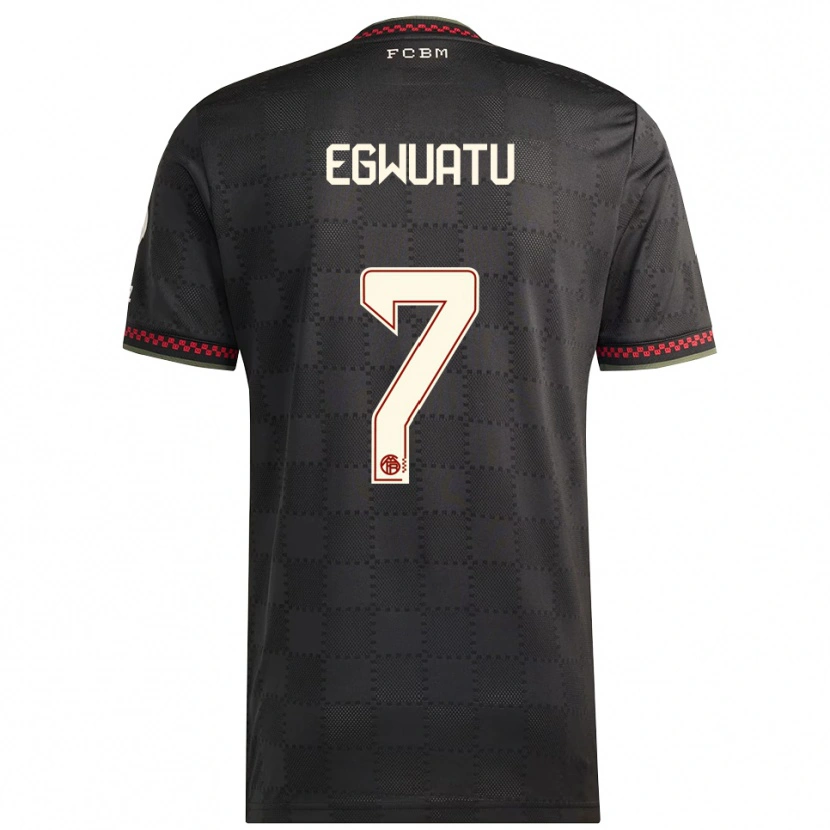 Danxen Dames Frank Egwuatu #7 Zwart Wit Thuisshirt Derde Tenue 2025/26 T-Shirt