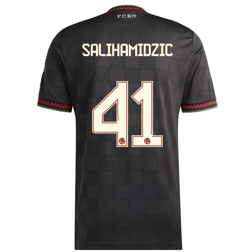 Danxen Dames Nick Salihamidzic #41 Zwart Wit Thuisshirt Derde Tenue 2025/26 T-Shirt