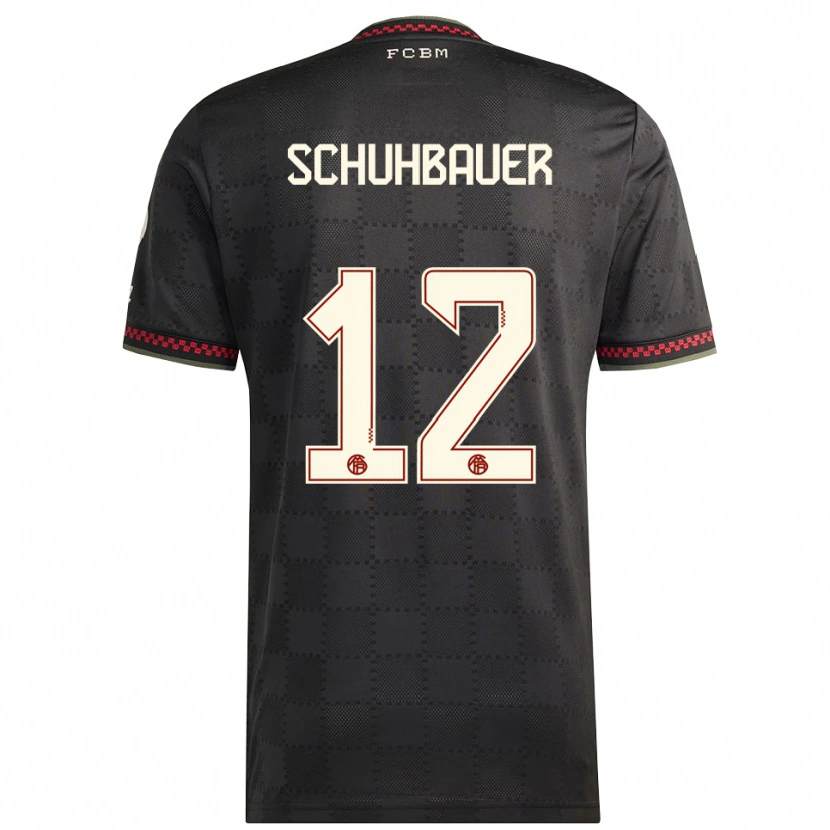 Danxen Dames Maximilian Schuhbauer #12 Zwart Wit Thuisshirt Derde Tenue 2025/26 T-Shirt