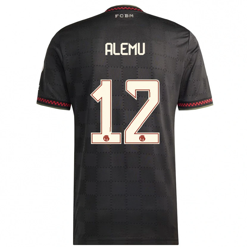 Danxen Dames Liul Alemu #12 Zwart Wit Thuisshirt Derde Tenue 2025/26 T-Shirt