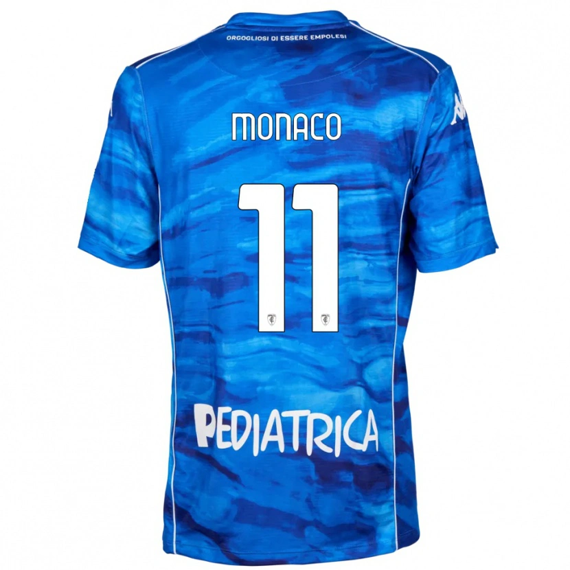 Danxen Kinderen Salvatore Monaco #11 Blauw Wit Thuisshirt Thuistenue 2025/26 T-Shirt