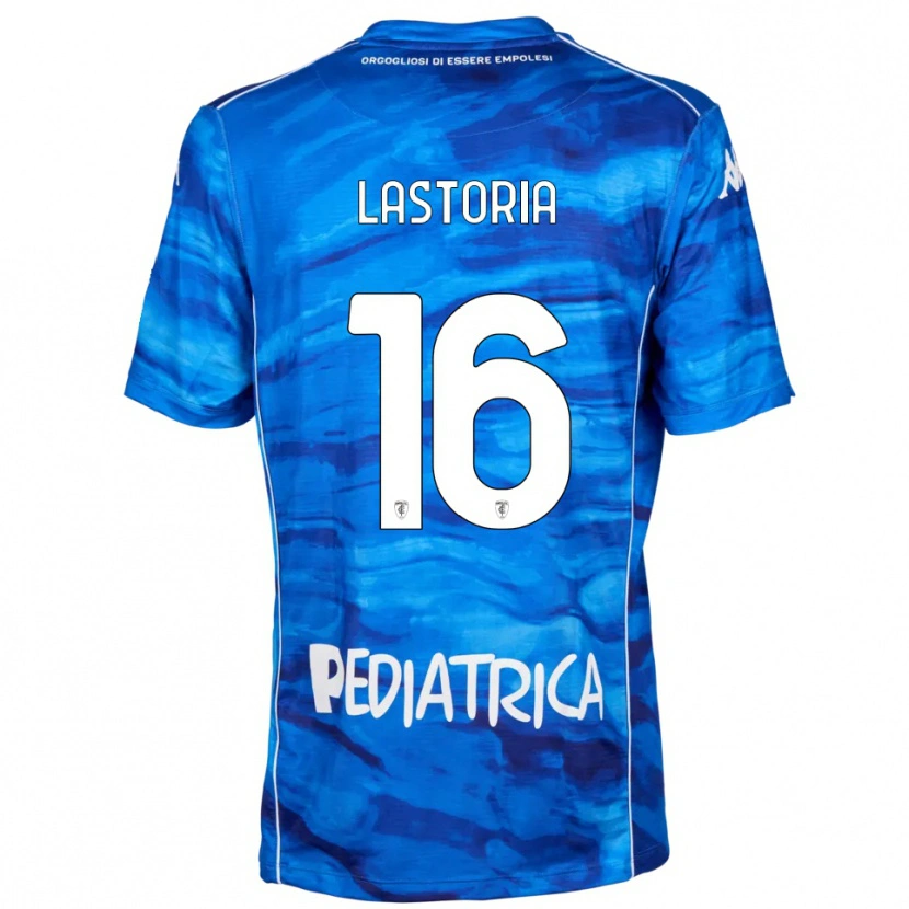 Danxen Kinderen Tommaso Lastoria #16 Blauw Wit Thuisshirt Thuistenue 2025/26 T-Shirt