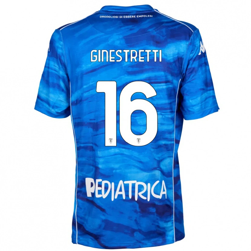 Danxen Kinderen Davide Ginestretti #16 Blauw Wit Thuisshirt Thuistenue 2025/26 T-Shirt