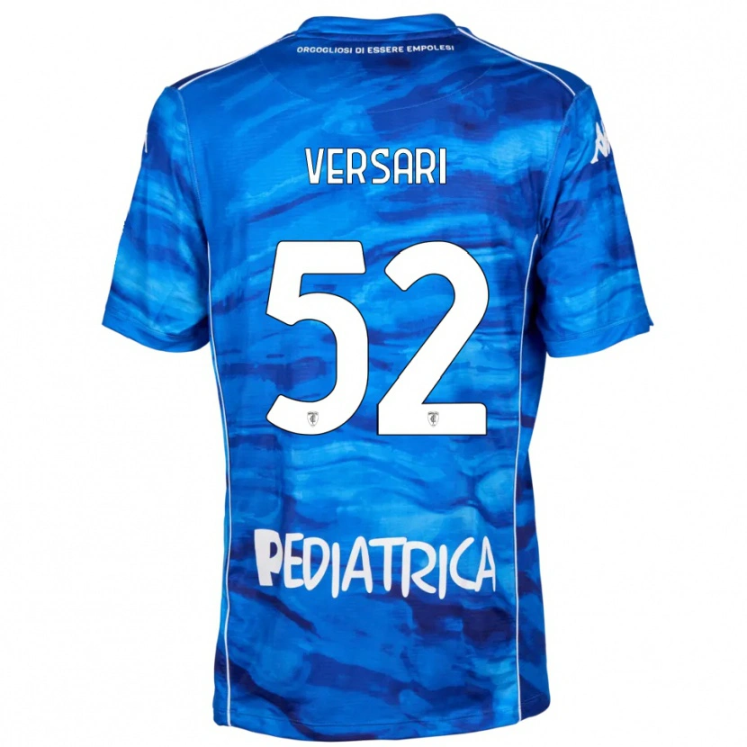 Danxen Kinderen Francesco Versari #52 Blauw Wit Thuisshirt Thuistenue 2025/26 T-Shirt