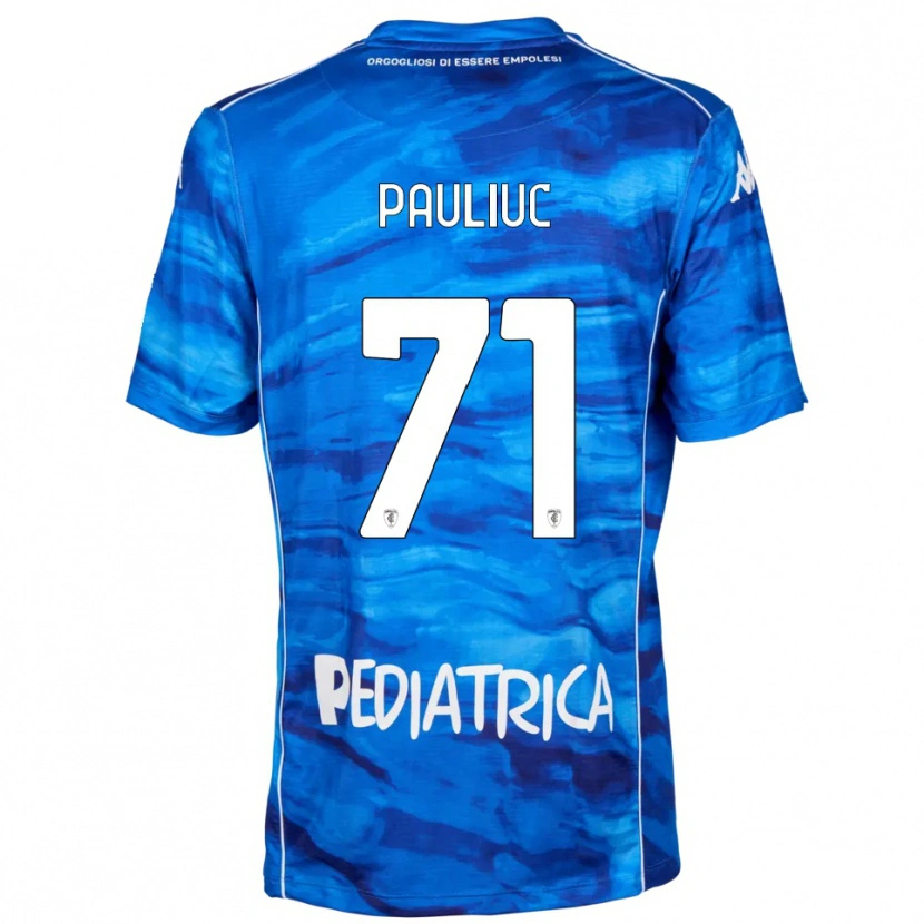 Danxen Kinderen Nicolò Pauliuc #71 Blauw Wit Thuisshirt Thuistenue 2025/26 T-Shirt