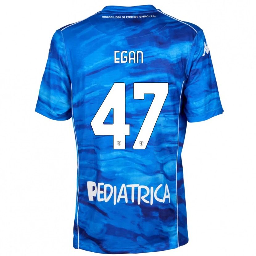 Danxen Kinderen Matteo Egan #47 Blauw Wit Thuisshirt Thuistenue 2025/26 T-Shirt
