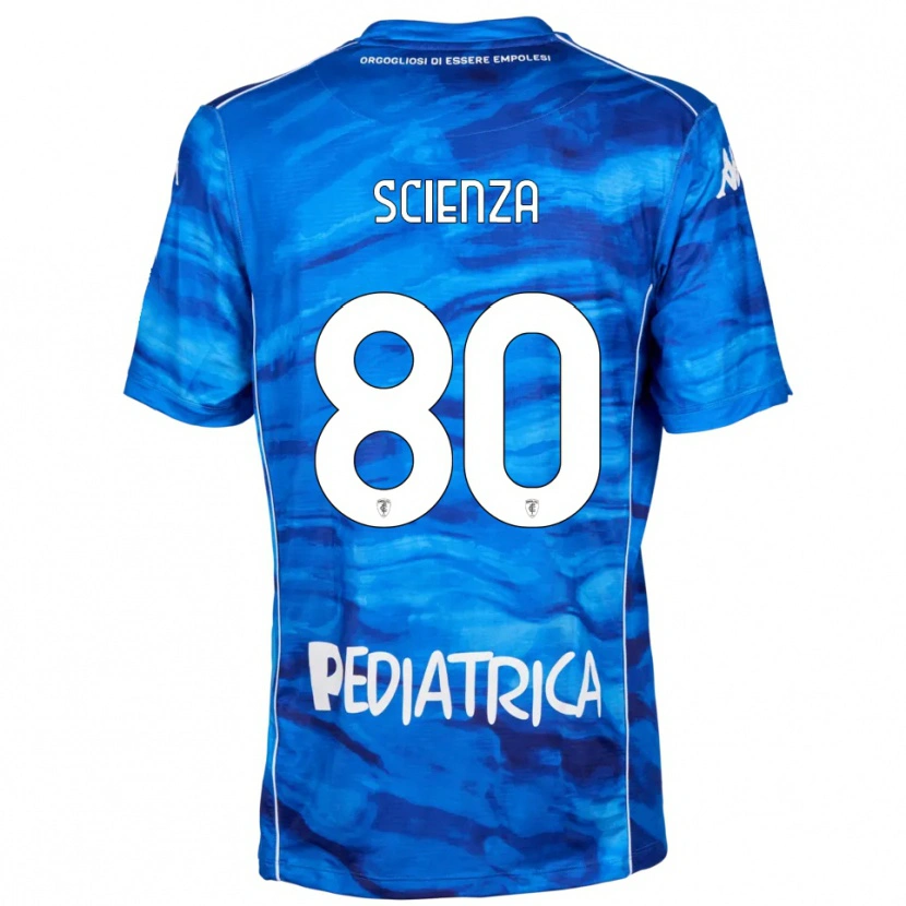 Danxen Kinderen Michele Scienza #80 Blauw Wit Thuisshirt Thuistenue 2025/26 T-Shirt
