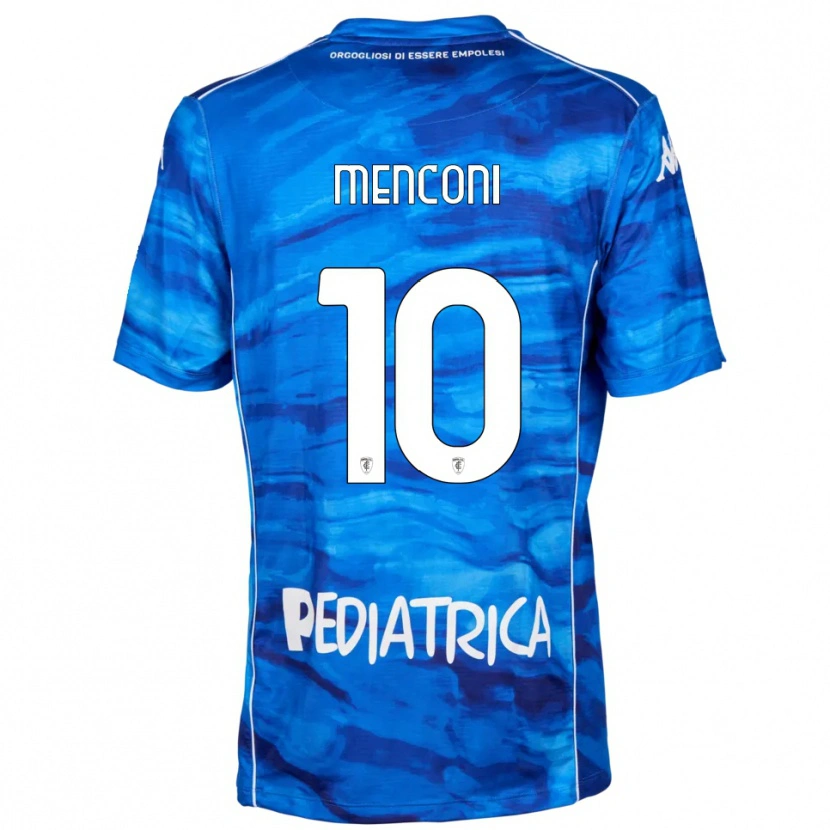 Danxen Kinderen Simone Menconi #10 Blauw Wit Thuisshirt Thuistenue 2025/26 T-Shirt