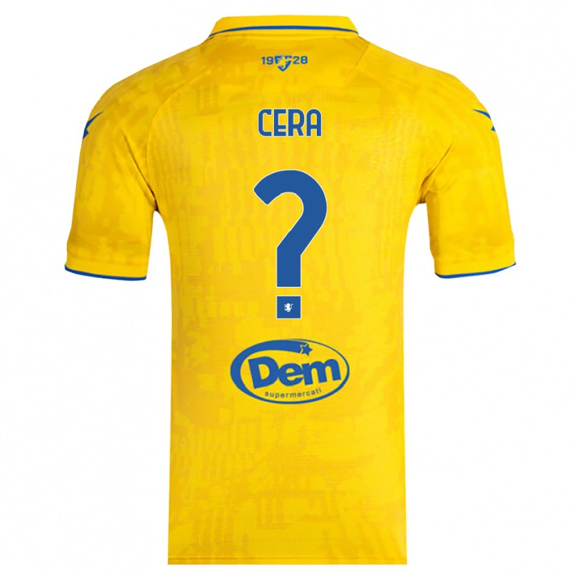Danxen Kinderen Luigi Cera #0 Geel Blauw Thuisshirt Thuistenue 2025/26 T-Shirt